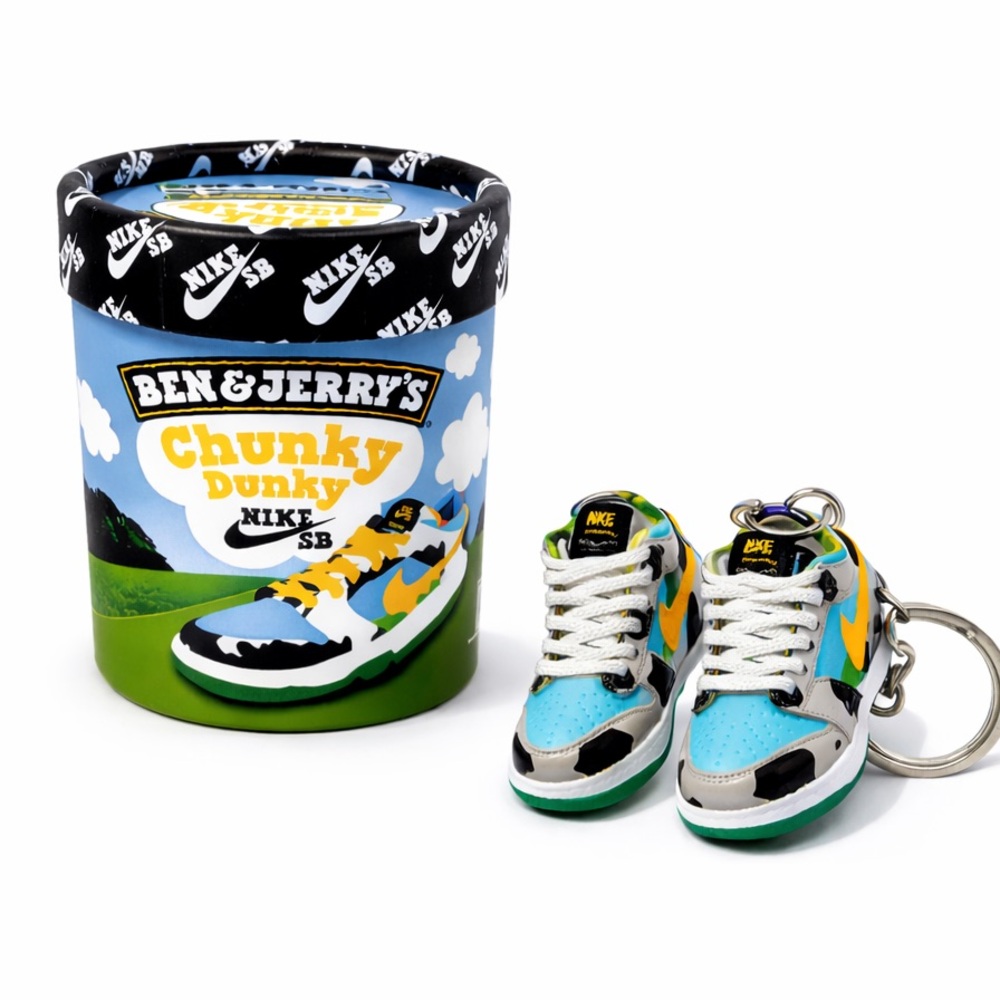 Ben & Jerry’s x Nike SB Chunky Dunky Mini Sneaker Keychain‎ Ice Cream Container